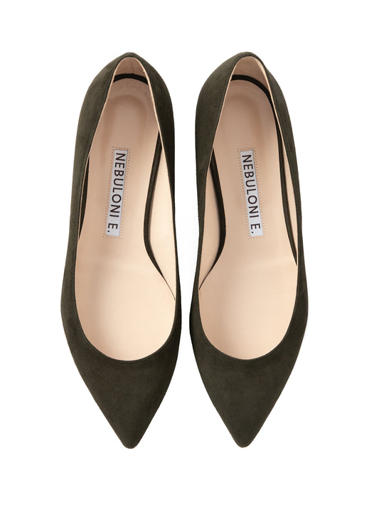 スエードフラットパンプス 6221/MACA