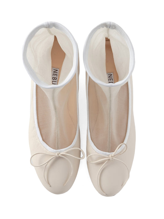 メッシュドッキングバレエシューズ 7518/512/WHITE