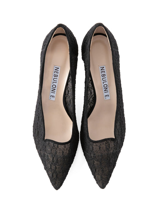 メッシュレースパンプス 7506T/AGU