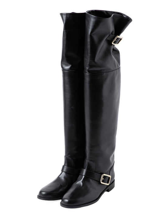 エンジニアニーハイブーツ 7329/LUKE/BLACK