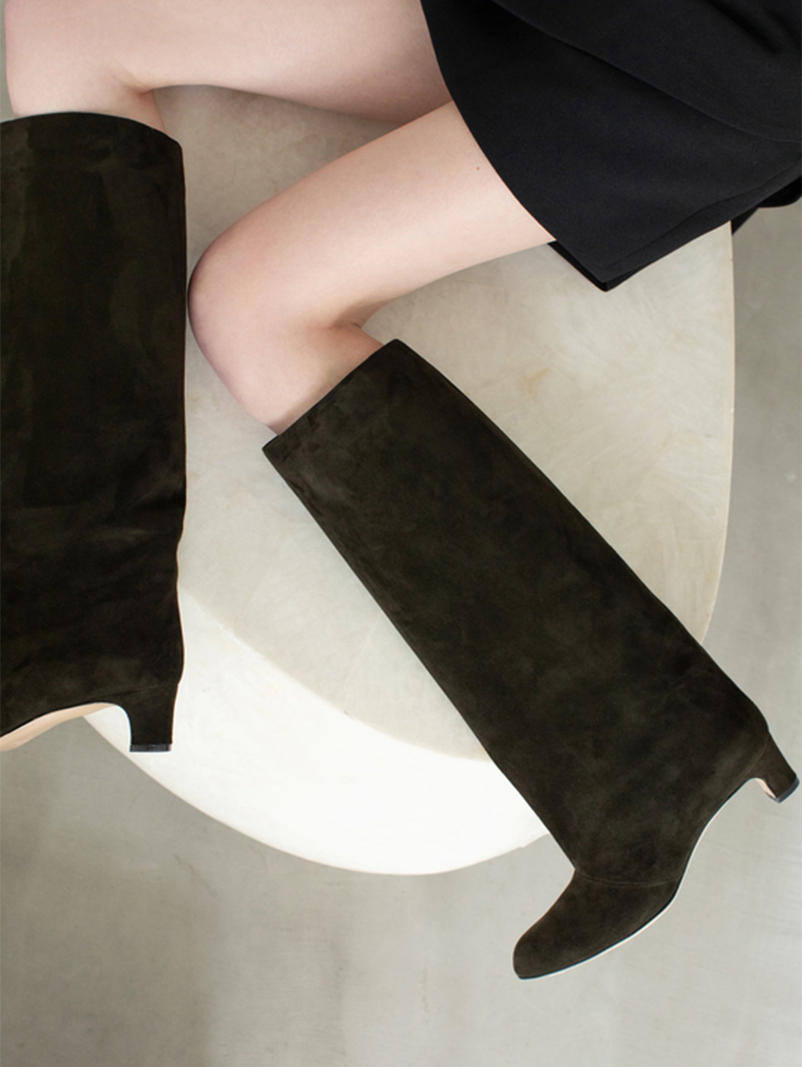 スエードロングブーツ 6921/BASS/KHAKI – NEBULONI E.