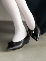 ストーンフラットパンプス 7510/MINA/BLACK