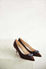 ストーンパンプス 7507/AGU/DARK BROWN