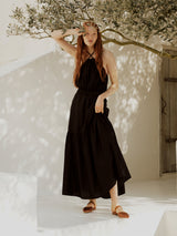 シルクサテンミュールサンダル 7422T/MINA/BROWN