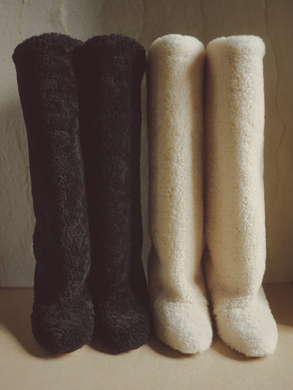 ムートンウェッジソールブーツ 6924/BOOT