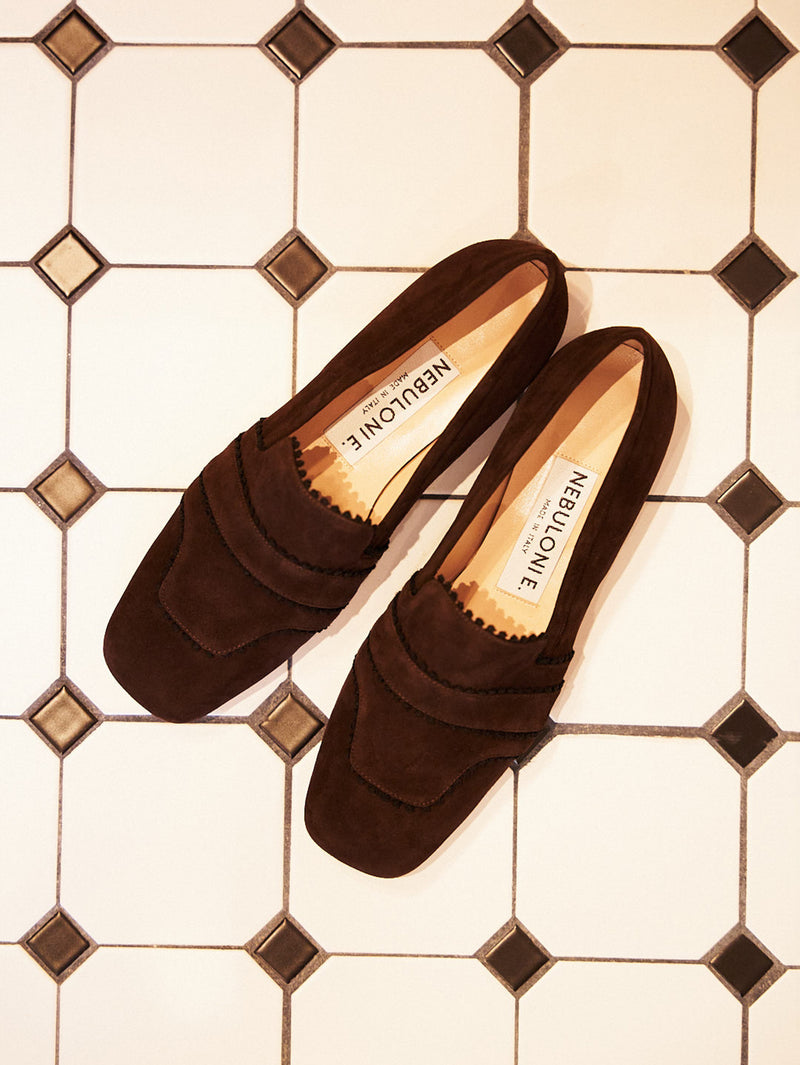 Lace ローファー 7315/FLAT/DARK BROWN