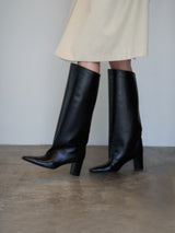 スクエアトゥロングブーツ 7322/AZU/BLACK