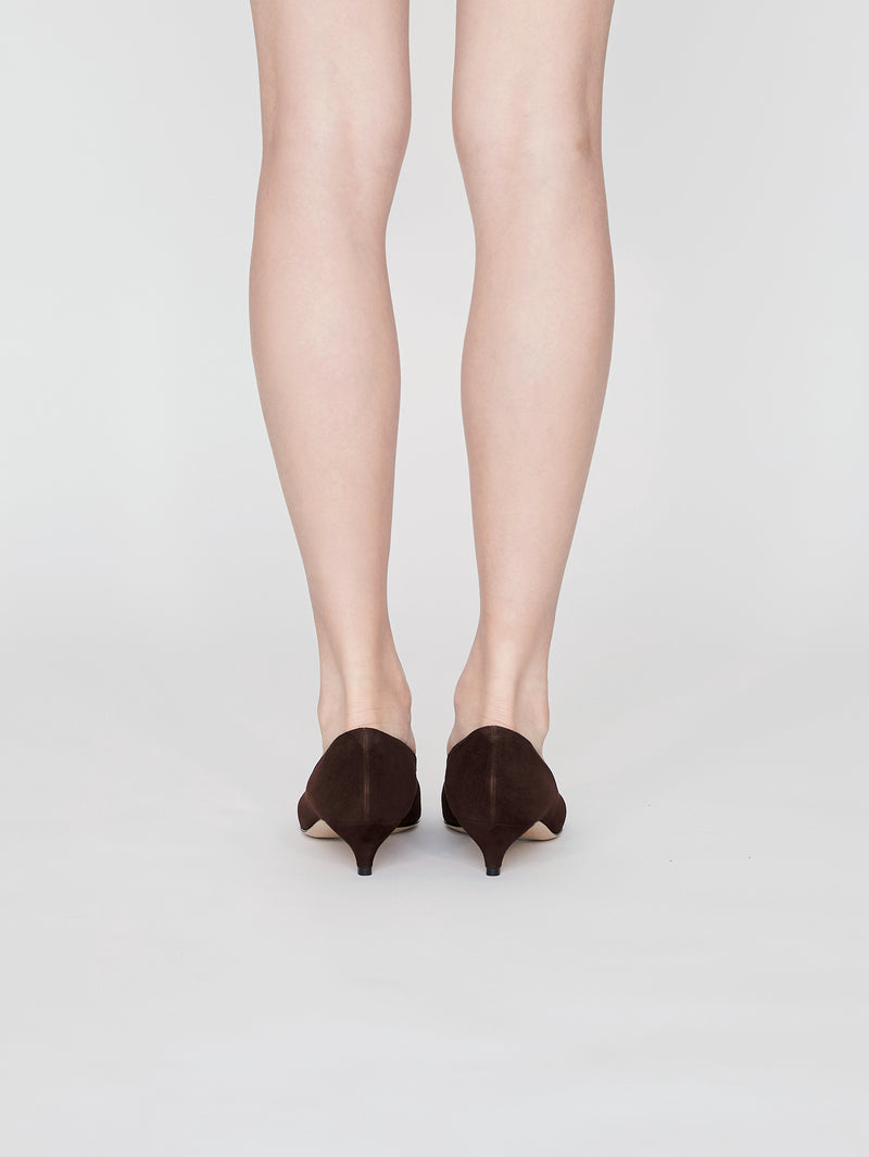 キトゥンヒールパンプス 6911/ROCK/DARK BROWN