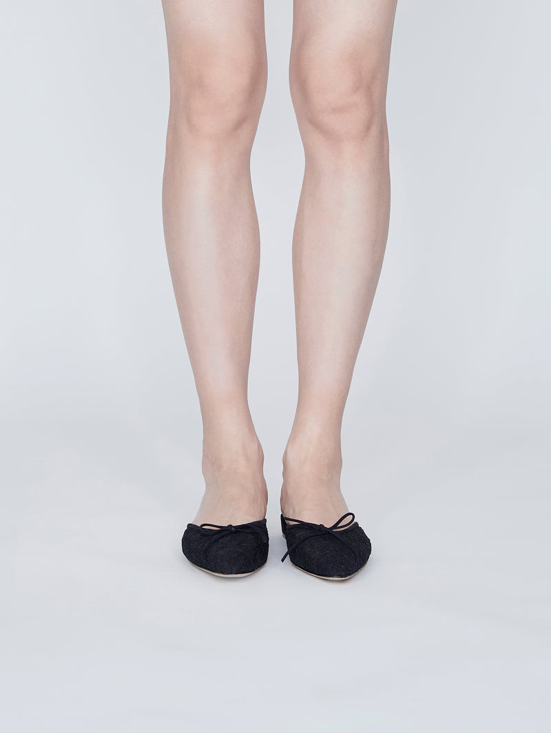 メッシュレースリボンミュールサンダル 7537T/PINK