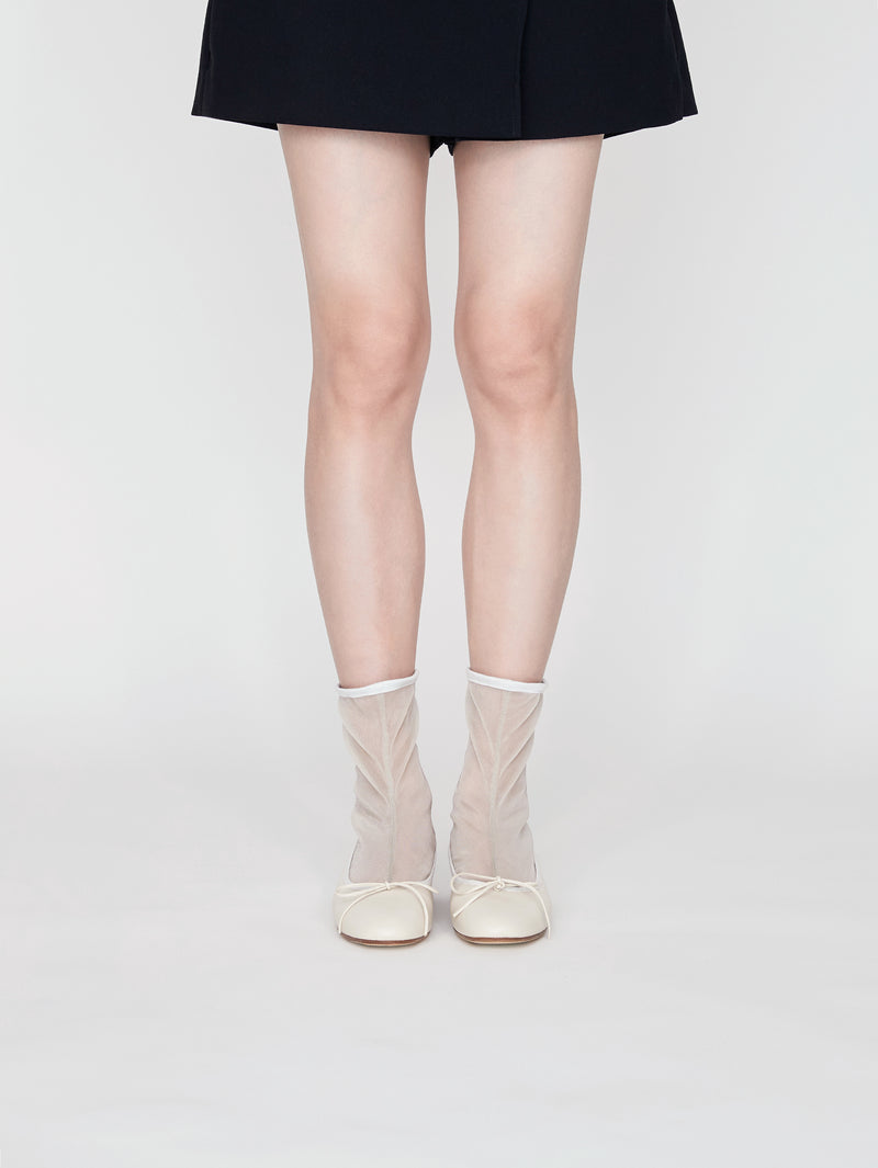 メッシュドッキングバレエシューズ 7518/512/WHITE