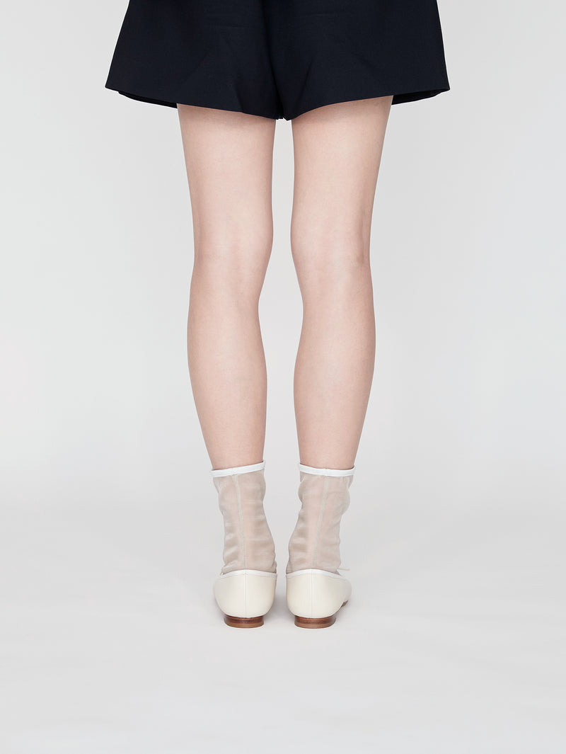 メッシュドッキングバレエシューズ 7518/512/WHITE