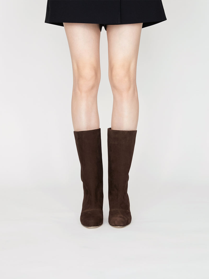 スエードミドルブーツ 7320/BOOT/DARK BROWN