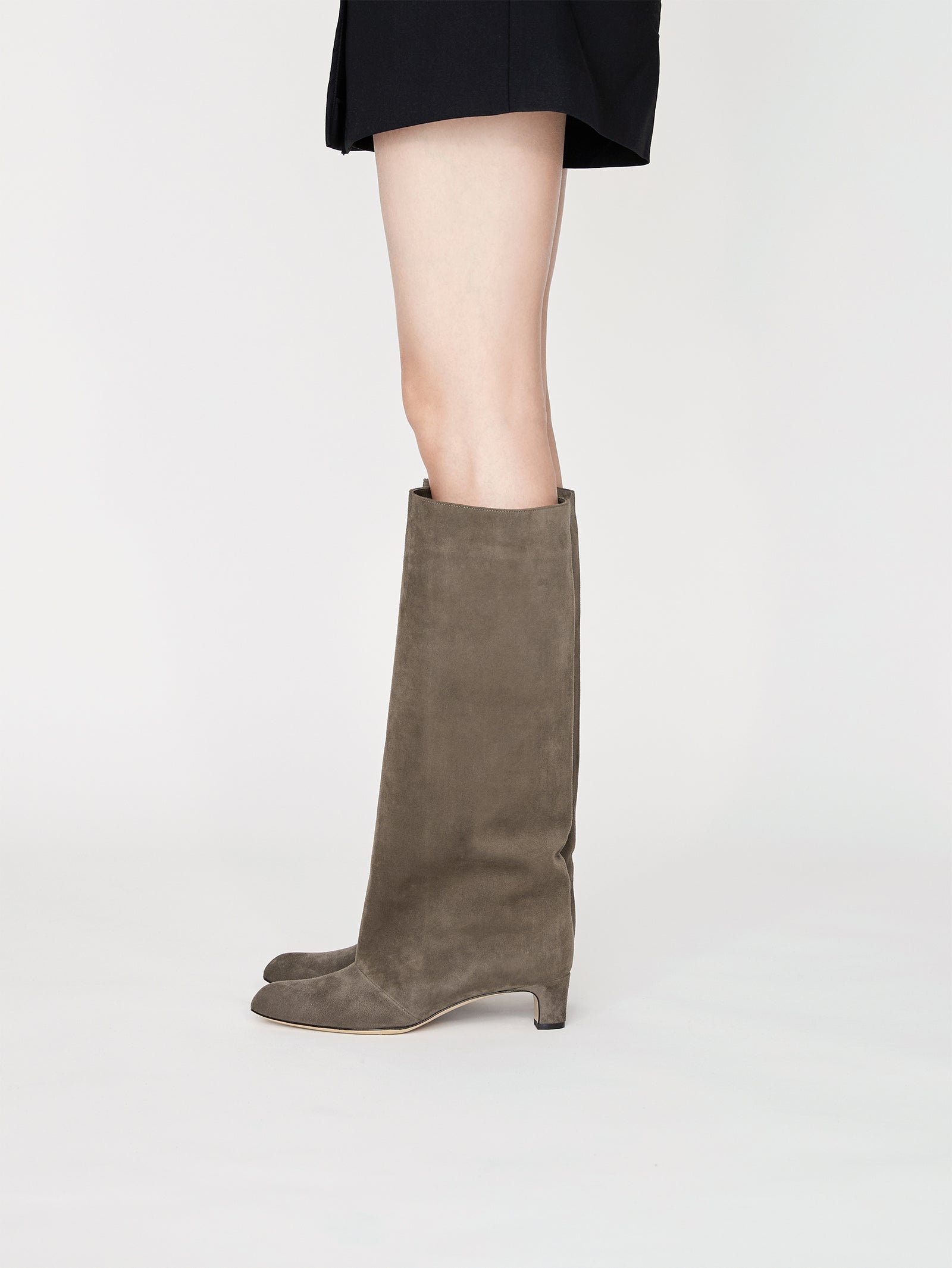 スエードロングブーツ 6921/BASS/GREY – nebulonie