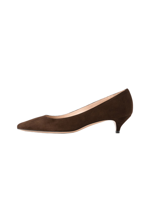 キトゥンヒールパンプス 6911/ROCK/DARK BROWN