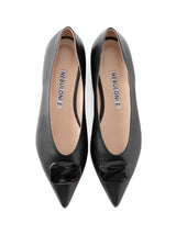 ストーンフラットパンプス 7510/MINA/BLACK