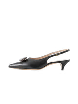 ストーンバックストラップパンプス 7509/ROCK/BLACK