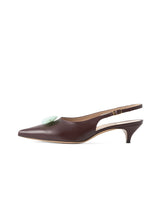 ストーンバックストラップパンプス 7509/ROCK/BORDEAUX
