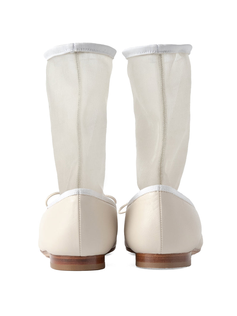 メッシュドッキングバレエシューズ 7518/512/WHITE