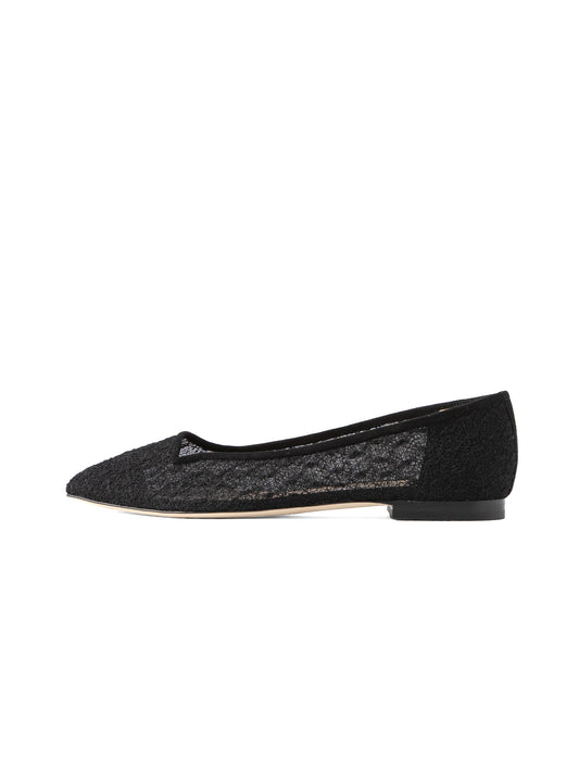 メッシュレースフラットパンプス 7505/MACA