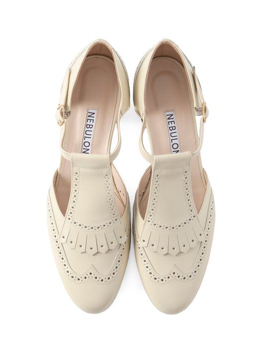 ウィングチップストラップシューズ 5850/DIDO/OFFWHITE