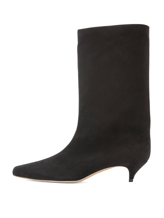 スクエアトゥースエードミドルブーツ 7321/EMA/BLACK