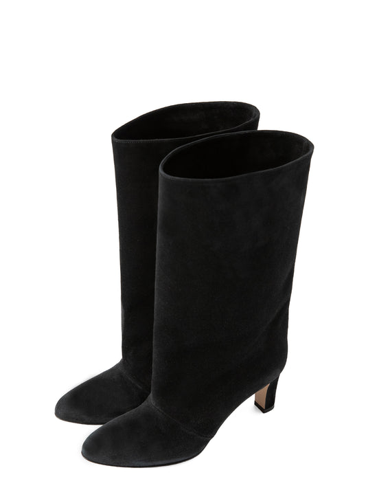 スエードミドルブーツ 7320/BOOT/BLACK