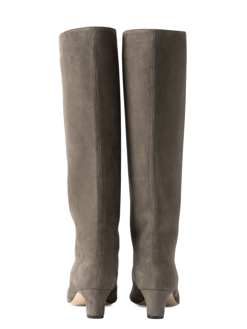 スエードロングブーツ 6921/BASS/GREY