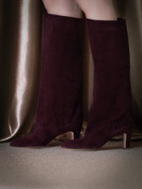スエードロングブーツ 5919/BOOT/SUEDE/BORDEAUX