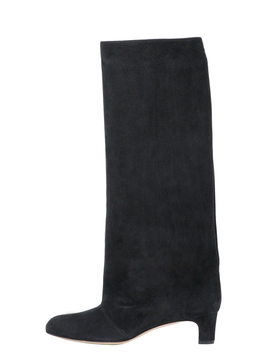 スエードロングブーツ 6921/BASS/BLACK