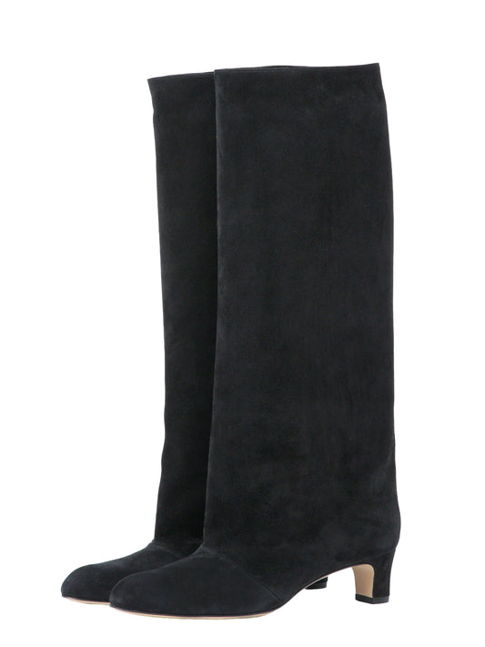 スエードロングブーツ 6921/BASS/BLACK