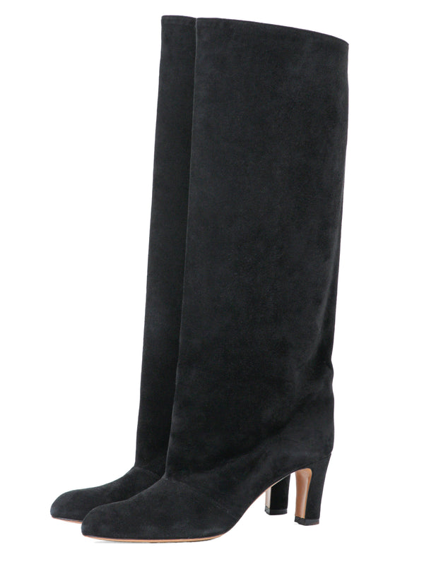 スウェードロングブーツ 5919/BOOT/SUEDE/BLACK