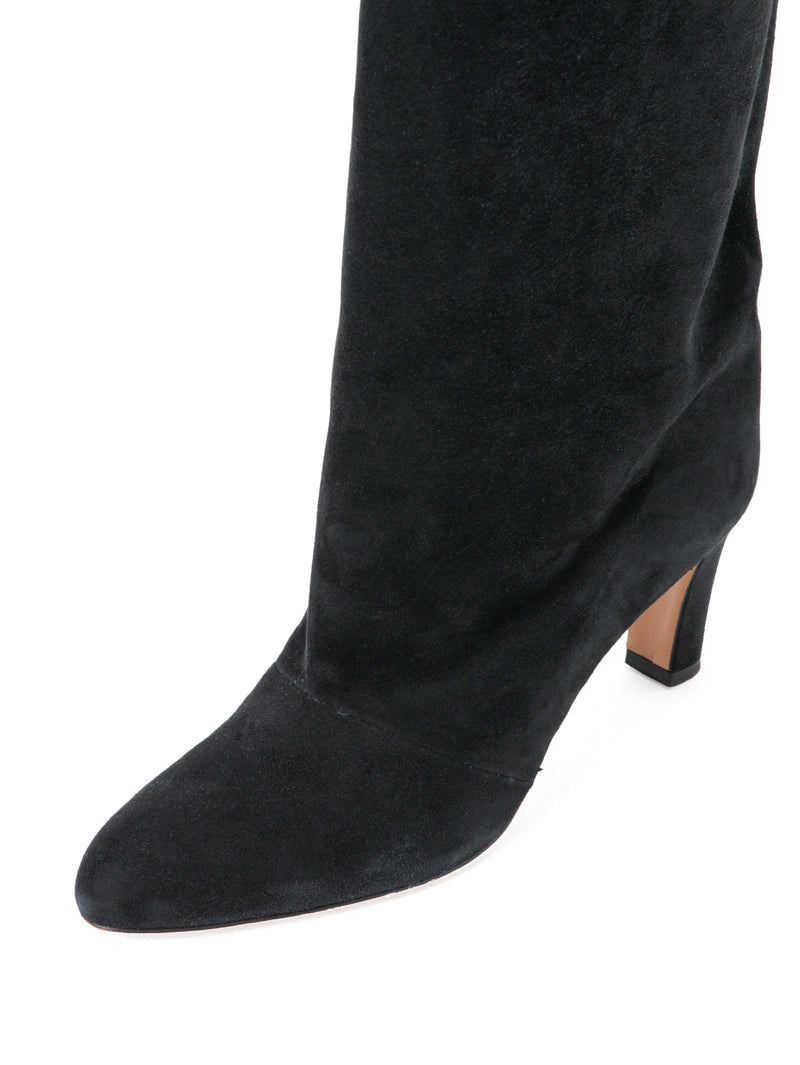 スウェードロングブーツ 5919/BOOT/SUEDE/BLACK