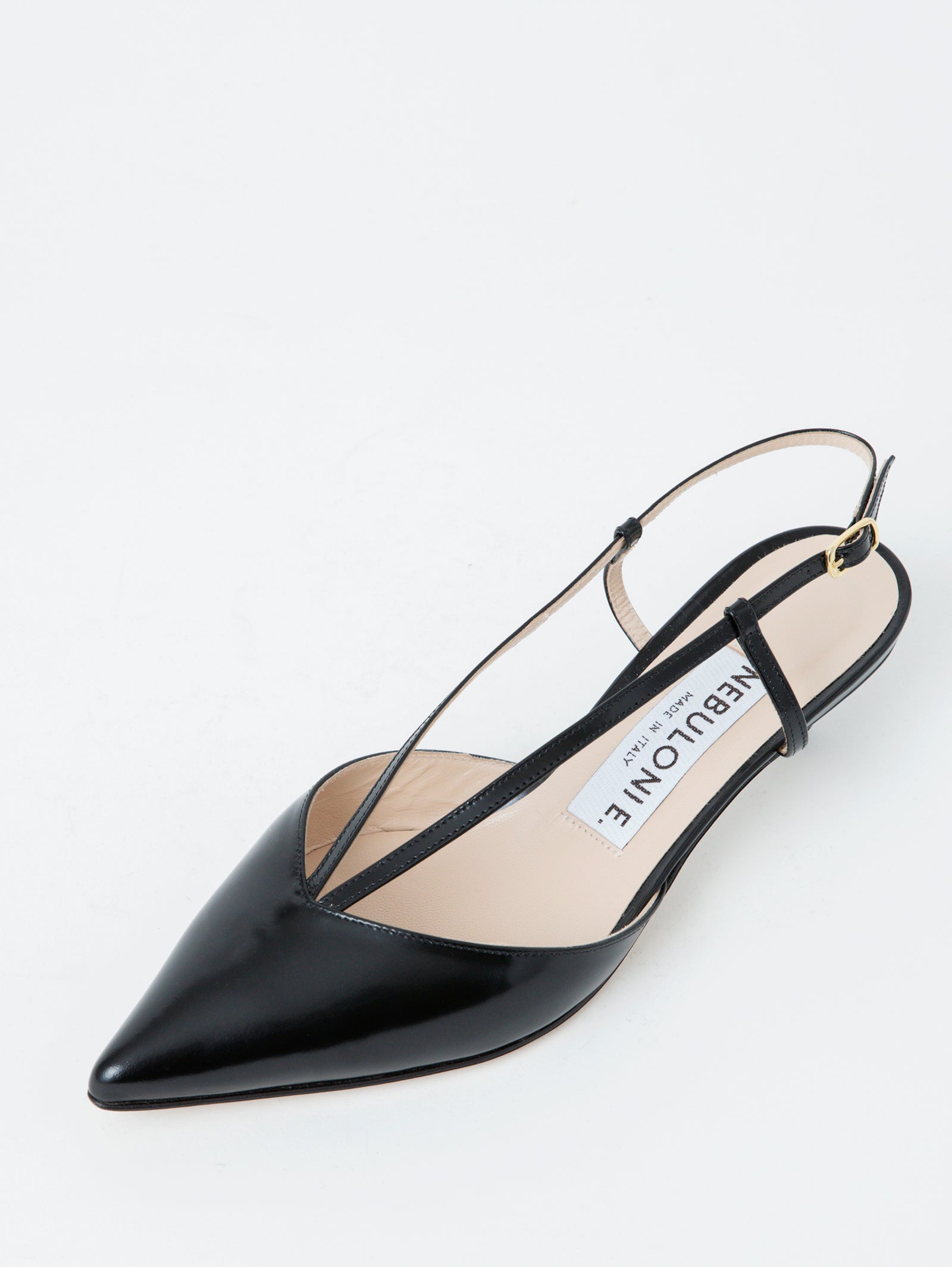 NEBULONI 黒 スエード ポインテッドトゥ サンダル37.5 NEBULONI 黒 スエード ポインテッドトゥ サンダル37.5 NEBULONI