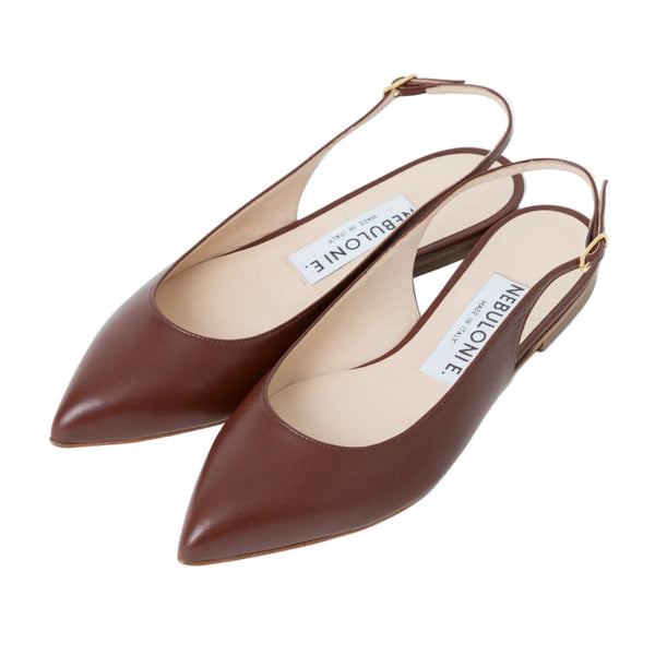 バックストラップフラットミュールサンダル 6900/MACA/BROWN – NEBULONI E.