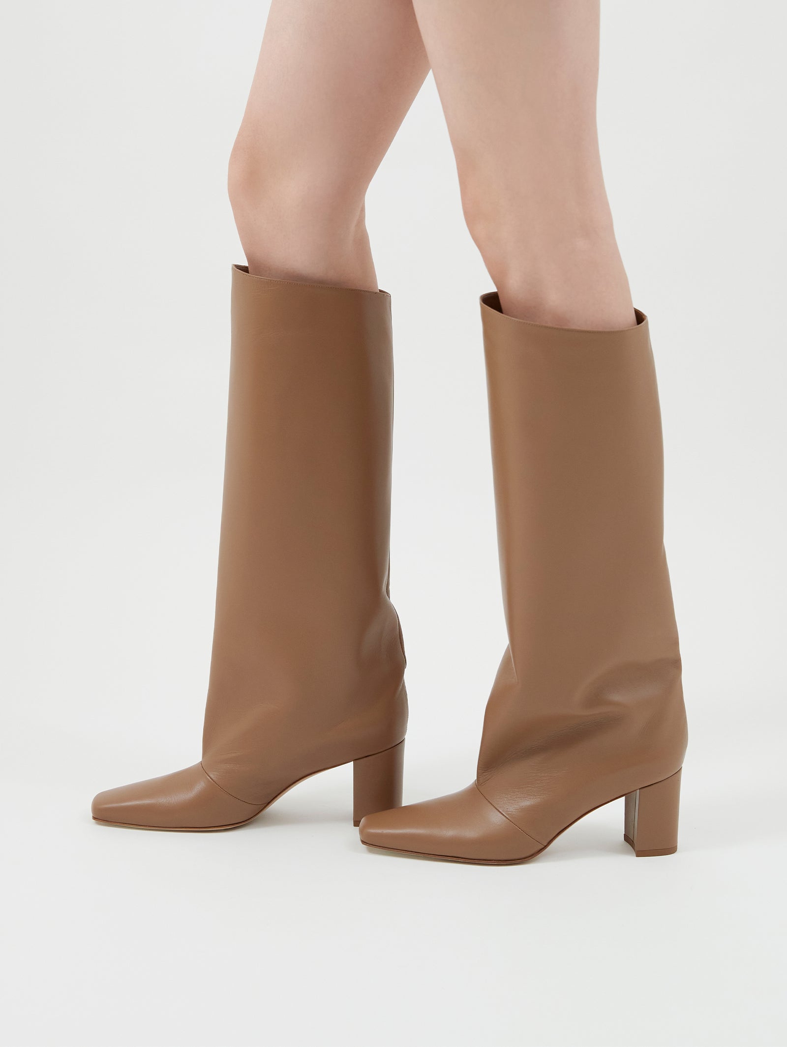 スクエアトゥロングブーツ 7322/AZU/CAMEL – nebulonie