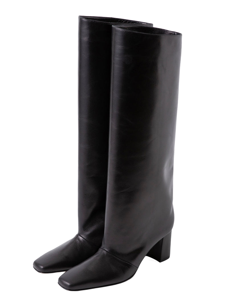 スクエアトゥロングブーツ 7322/AZU/BLACK