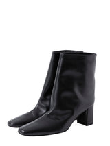 スクエアトゥチャンキーヒールブーツ 7323/AZU/BLACK