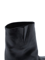 スクエアトゥチャンキーヒールブーツ 7323/AZU/BLACK