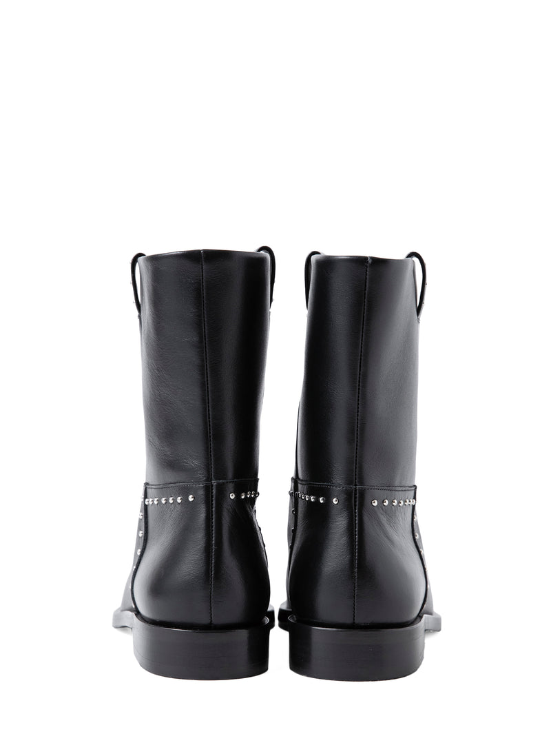 スタッズショートブーツ 7325B/AKI/BLACK