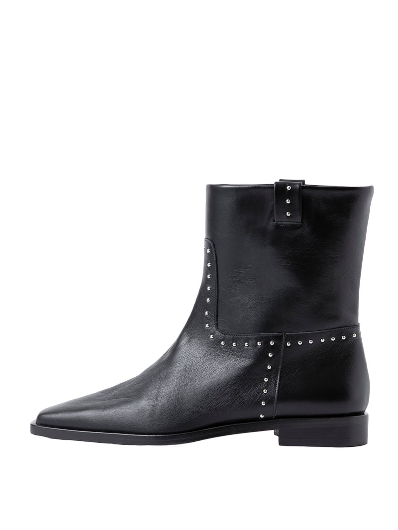 スタッズショートブーツ 7325B/AKI/BLACK