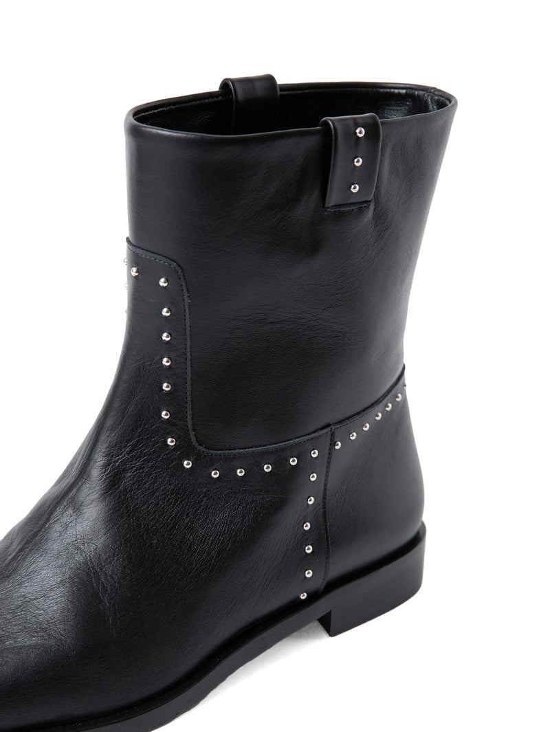 スタッズショートブーツ 7325B/AKI/BLACK
