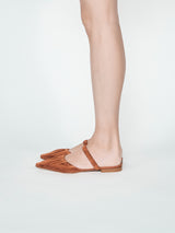 シルクサテンミュールサンダル 7422T/MINA/BROWN