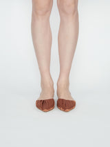 シルクサテンミュールサンダル 7422T/MINA/BROWN