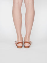 シルクサテンミュールサンダル 7422T/MINA/BROWN