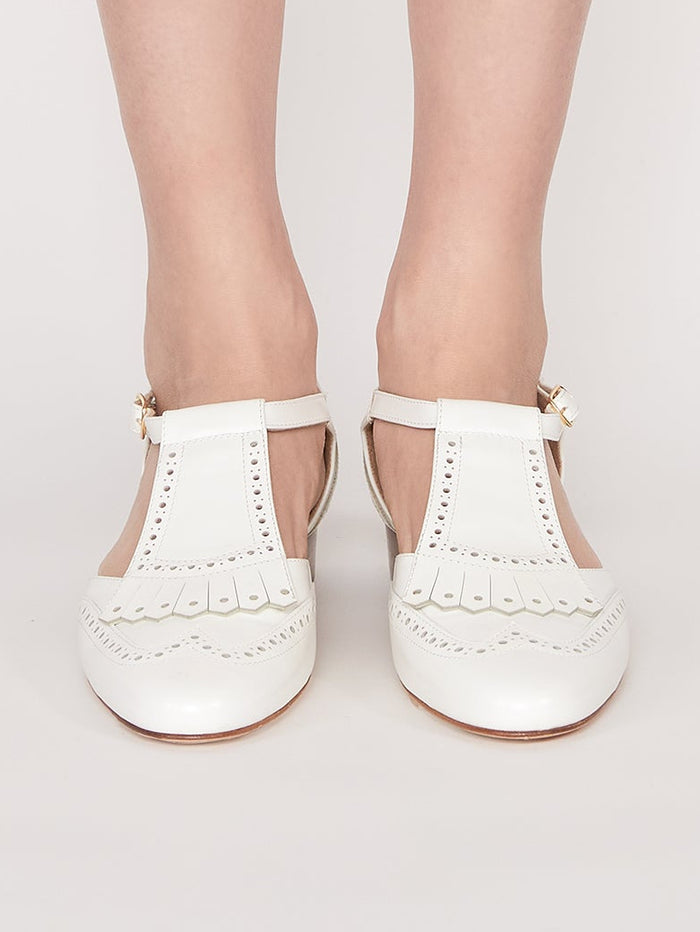 LOLO ウィングチップストラップシューズ 5850/DIDO/WHITE – NEBULONI E.