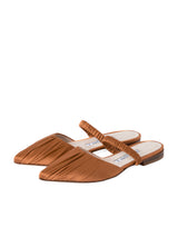 シルクサテンミュールサンダル 7422T/MINA/BROWN
