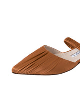 シルクサテンミュールサンダル 7422T/MINA/BROWN