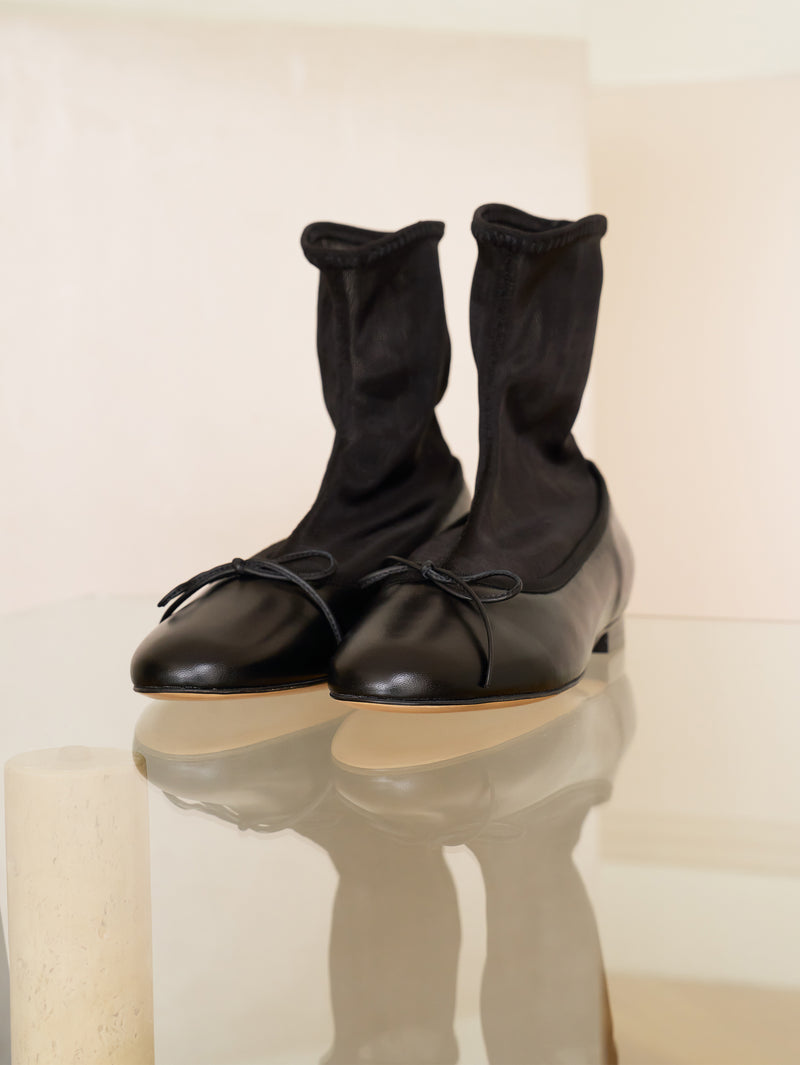 メッシュドッキングバレエシューズ 7518/512/BLACK