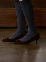 キトゥンヒールパンプス 6911/ROCK/DARK BROWN