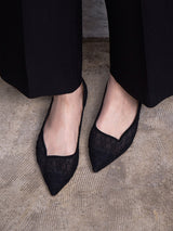 メッシュレースフラットパンプス 7505/MACA